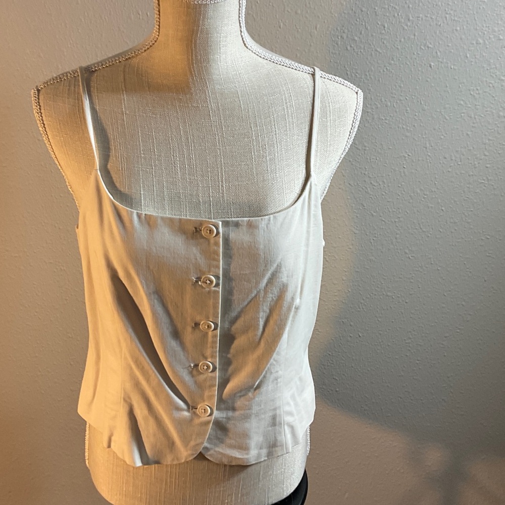 a new day Cream Button-Up Women's Blouse